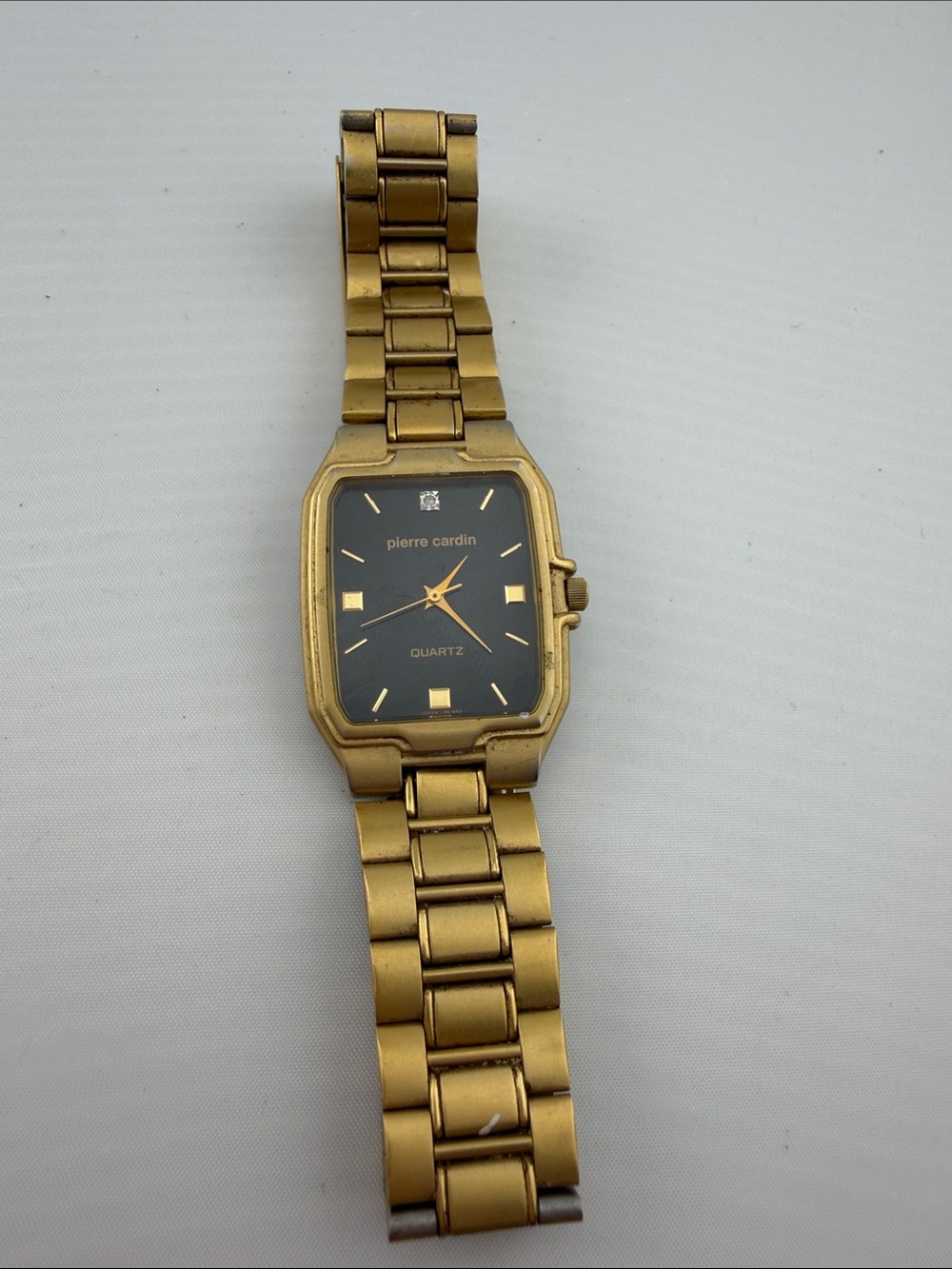 Pierre Cardin Gold-Tone Bracelet Watch with Black Dial